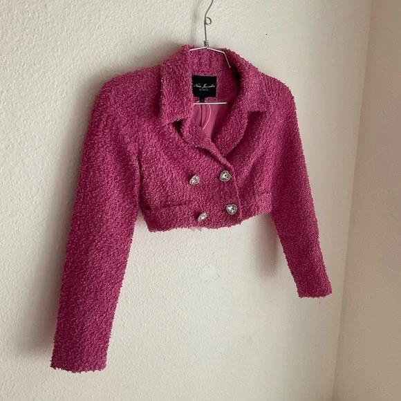 NWT Nana Jacqueline Pink Cropped Blazer - Picture 3 of 9